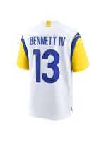 Men's Los Angeles Rams Stetson Bennett Nike White Game Jersey
