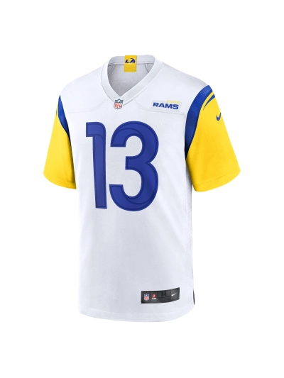 Men's Los Angeles Rams Stetson Bennett Nike White Game Jersey 02