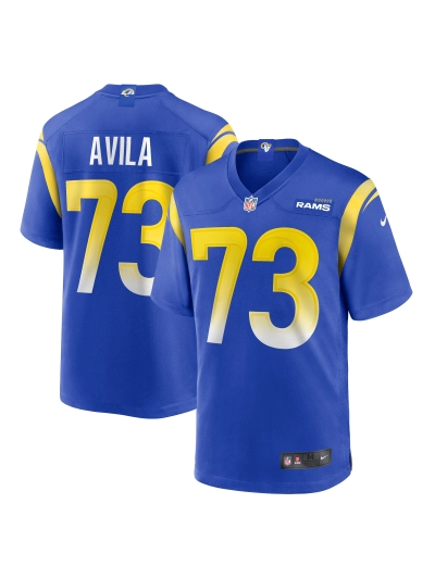 Men's Los Angeles Rams Steve Avila Nike Royal Home Game Jersey 01