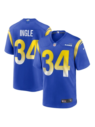 Men's Los Angeles Rams Tanner Ingle Nike Royal Home Game Jersey 01