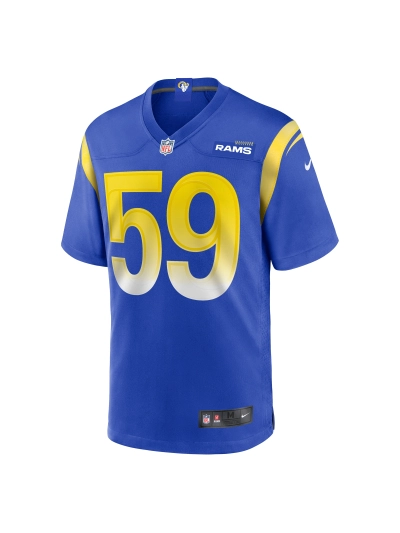 Men's Los Angeles Rams Troy Reeder Nike Royal Team Game Jersey 02