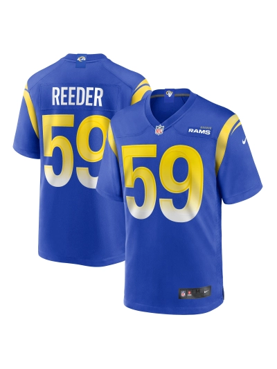 Men's Los Angeles Rams Troy Reeder Nike Royal Team Game Jersey 01