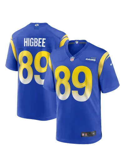 Men's Los Angeles Rams Tyler Higbee Nike Royal Game Player Jersey 01