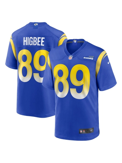 Men's Los Angeles Rams Tyler Higbee Nike Royal Game Player Jersey 01
