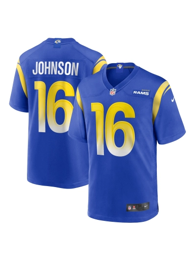 Men's Los Angeles Rams Tyler Johnson Nike Royal Team Game Jersey 01