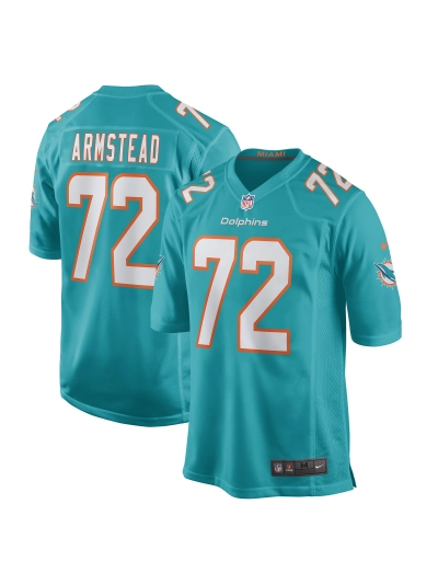 Men's Miami Dolphins Terron Armstead Nike Aqua Game Jersey 01