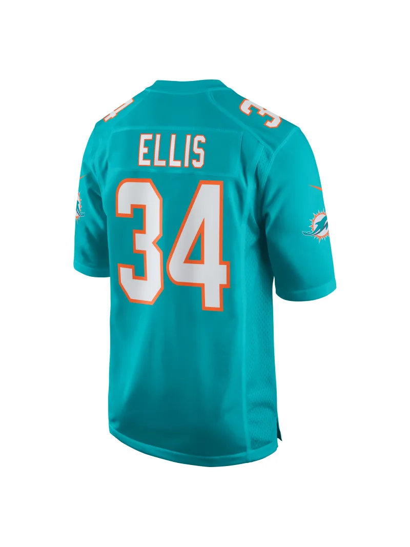 Men's Miami Dolphins Tino Ellis Nike Aqua Home Game Player Jersey