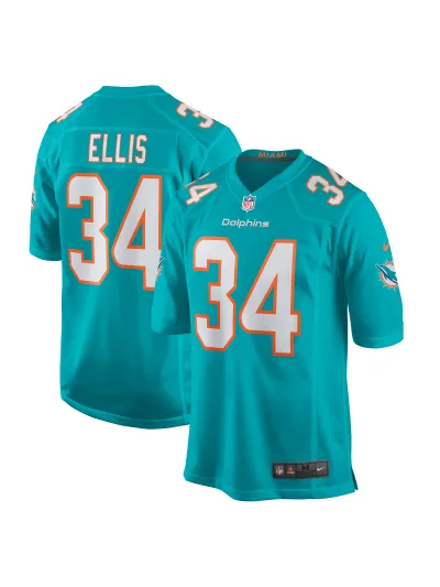 Men's Miami Dolphins Tino Ellis Nike Aqua Home Game Player Jersey 01