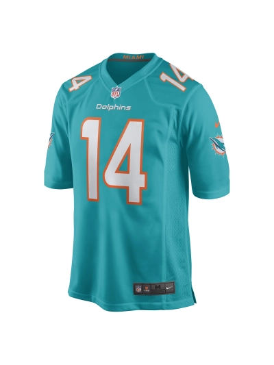 Men's Miami Dolphins Trent Sherfield Nike Aqua Game Player Jersey 02