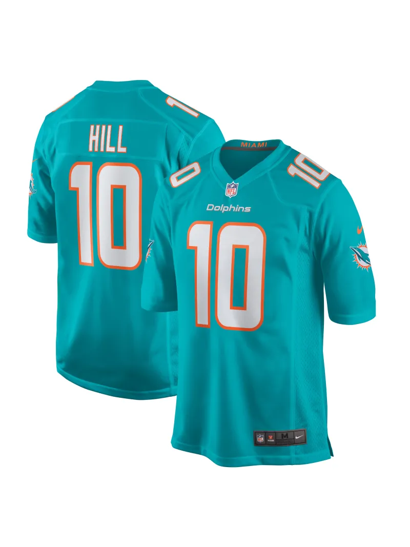 Men's Miami Dolphins Tyreek Hill Nike Aqua Game Jersey