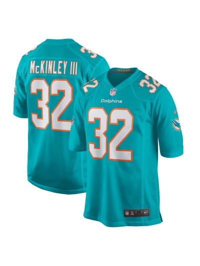 Men's Miami Dolphins Verone McKinley III Nike Aqua Game Player Jersey 01