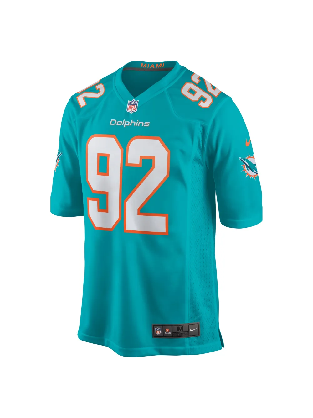 Men's Miami Dolphins Zach Sieler Nike Aqua Game Jersey