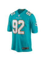 Men's Miami Dolphins Zach Sieler Nike Aqua Game Jersey
