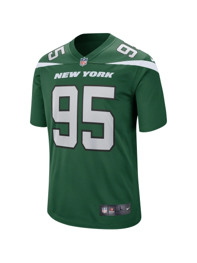  Men's New York Jets Quinnen Williams Nike Gotham Green Game Jersey 02