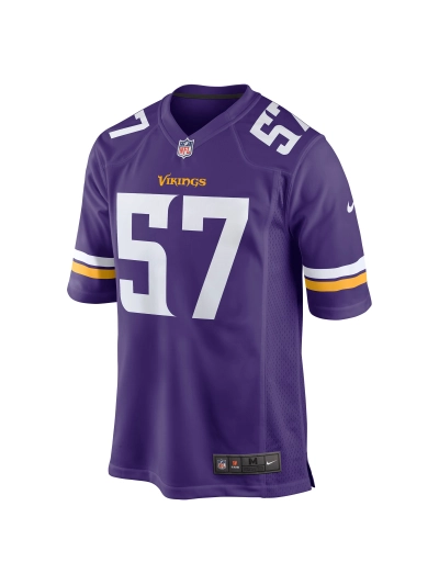 Men's Minnesota Vikings Ryan Connelly Nike Purple Game Jersey 02