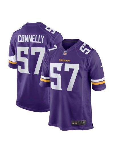 Men's Minnesota Vikings Ryan Connelly Nike Purple Game Jersey 01