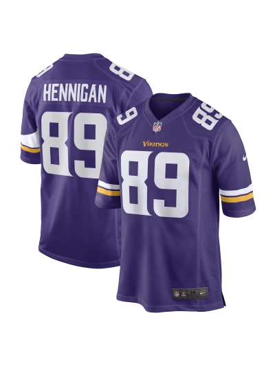Men's Minnesota Vikings Thomas Hennigan Nike Purple Game Player Jersey 01