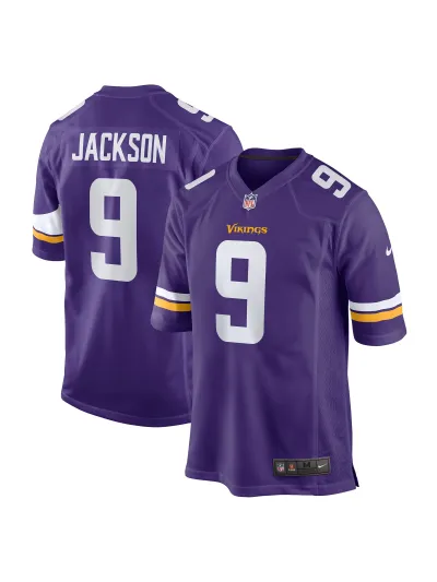 Men's Minnesota Vikings Trishton Jackson Nike Purple Game Jersey 01