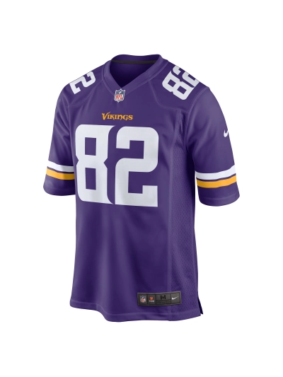 Men's Minnesota Vikings Troy Fumagalli Nike Purple Game Jersey 02