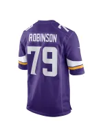 Men's Minnesota Vikings Tyrese Robinson Nike Purple Team Game Jersey