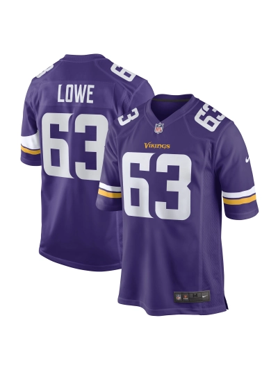 Men's Minnesota Vikings Vederian Lowe Nike Purple Game Player Jersey 01