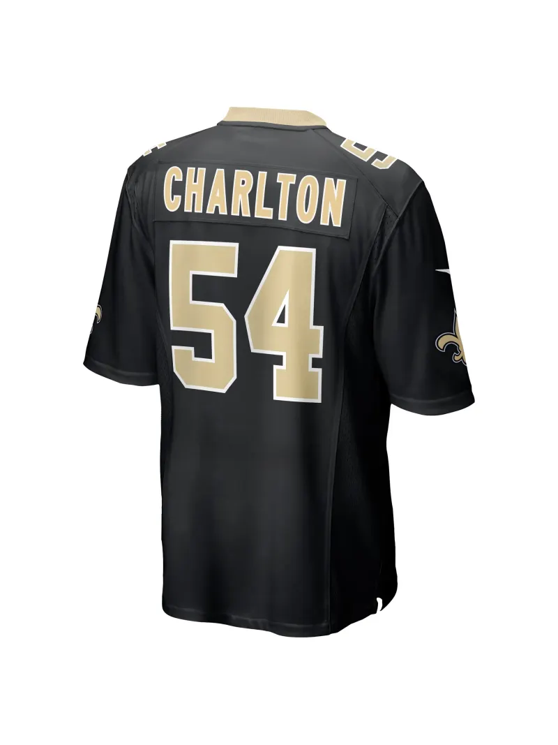 Men's New Orleans Saints Taco Charlton Nike Black Game Player Jersey