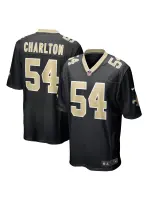 Men's New Orleans Saints Taco Charlton Nike Black Game Player Jersey
