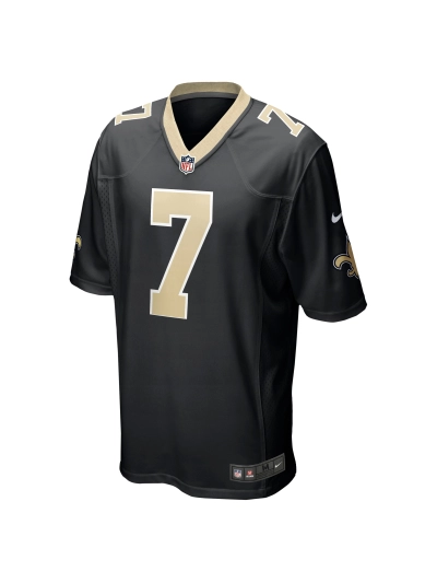 Men's New Orleans Saints Taysom Hill Nike Black Game Jersey 02