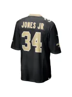 Men's New Orleans Saints Tony Jones Jr. Nike Black Player Game Jersey