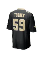 Men's New Orleans Saints Trai Turner Nike Black Team Game Jersey