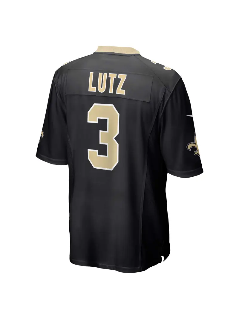 Men's New Orleans Saints Wil Lutz Nike Black Game Jersey