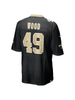 Men's New Orleans Saints Zach Wood Nike Black Game Jersey