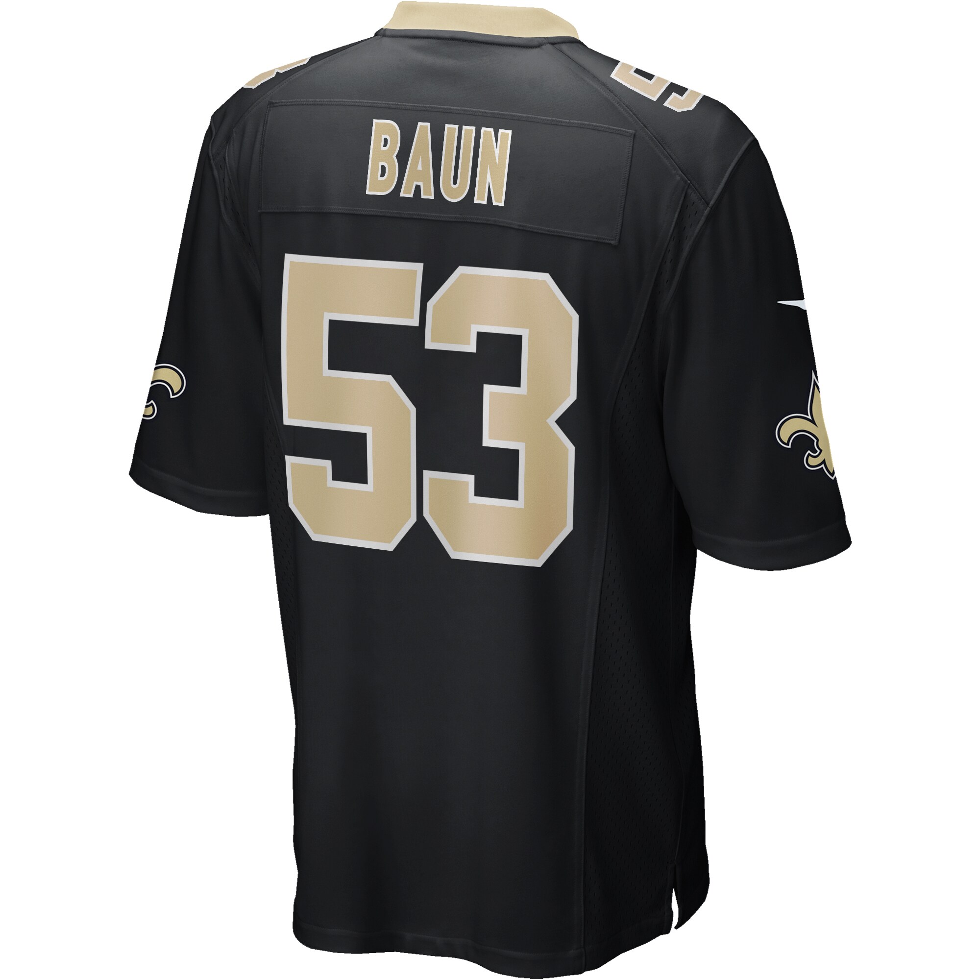 Men's New Orleans Saints Zack Baun Nike Black Game Player Jersey