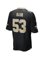 Men's New Orleans Saints Zack Baun Nike Black Game Player Jersey