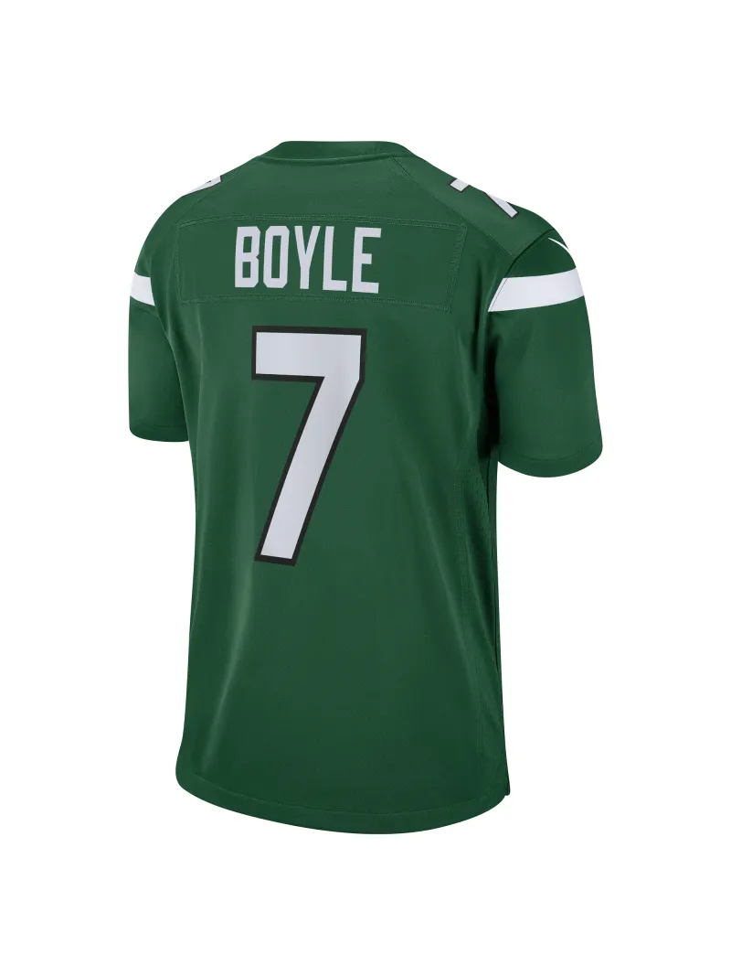 Men's New York Jets Tim Boyle Nike Gotham Green Game Jersey