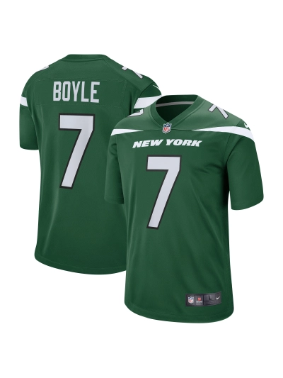 Men's New York Jets Tim Boyle Nike Gotham Green Game Jersey 01
