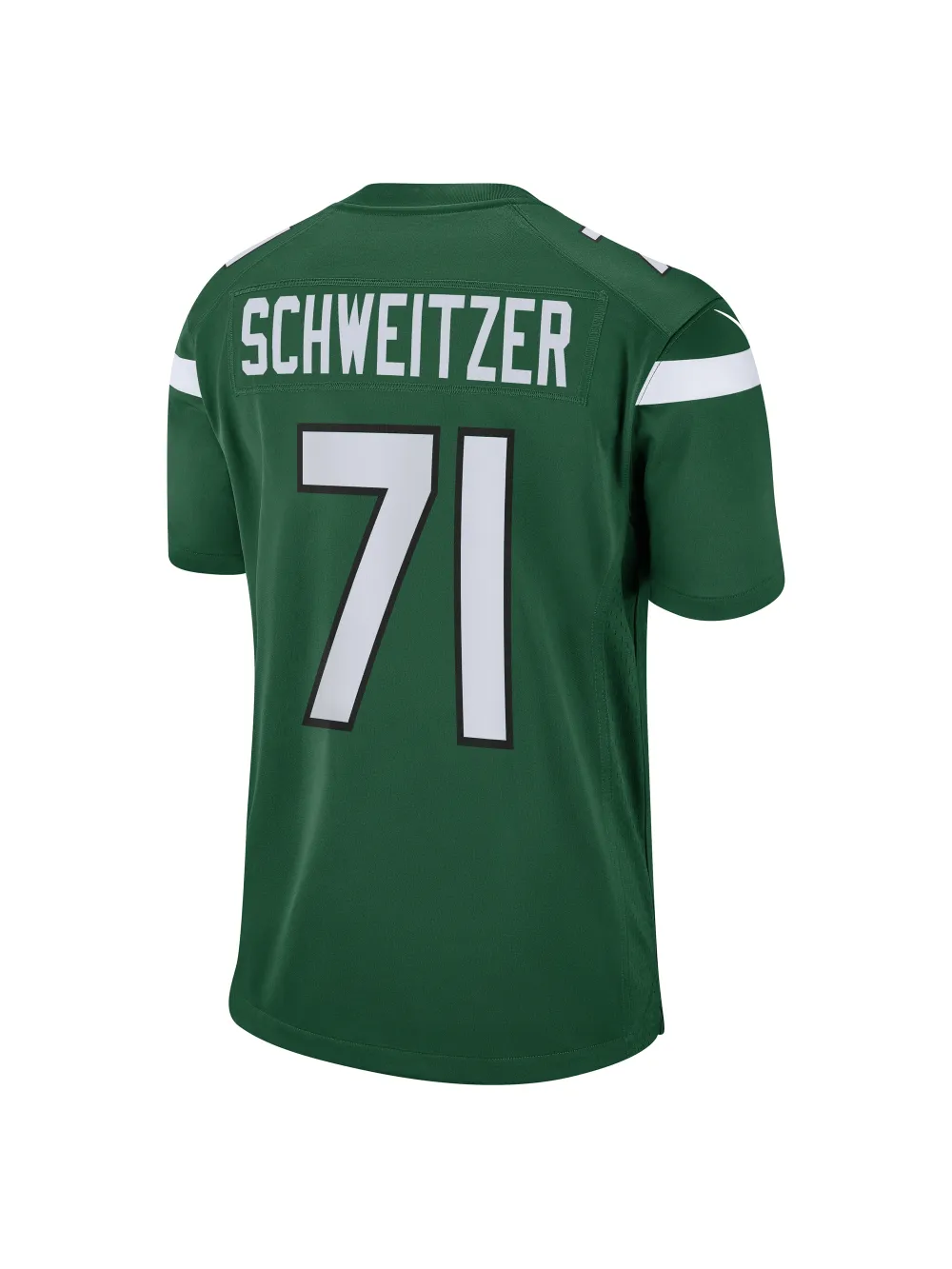 Men's New York Jets Wes Schweitzer Nike Green Game Jersey