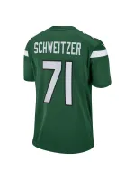 Men's New York Jets Wes Schweitzer Nike Green Game Jersey