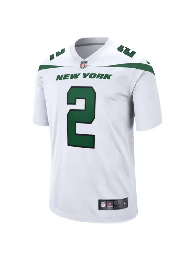 Men's New York Jets Zach Wilson Nike White Game Jersey 02