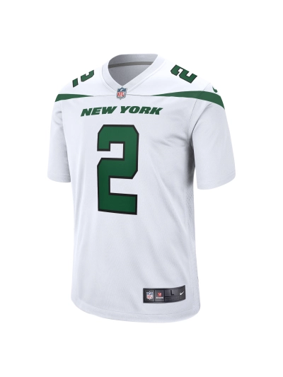Men's New York Jets Zach Wilson Nike White Game Jersey 02