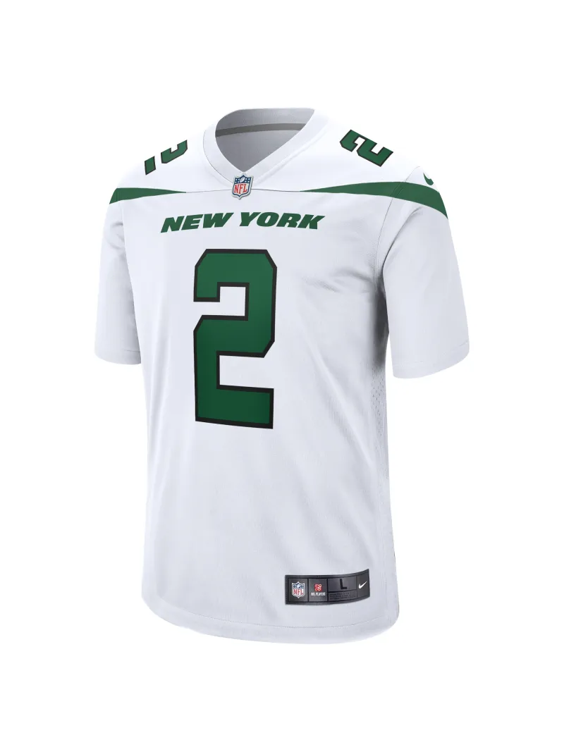 Men's New York Jets Zach Wilson Nike White Game Jersey