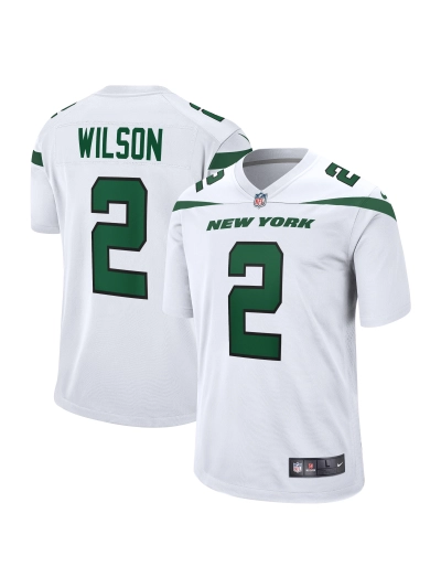 Men's New York Jets Zach Wilson Nike White Game Jersey 01