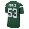 Men's New York Jets Zaire Barnes Nike Gotham Green Game Jersey