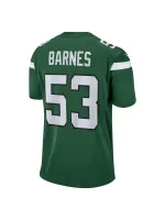 Men's New York Jets Zaire Barnes Nike Gotham Green Game Jersey