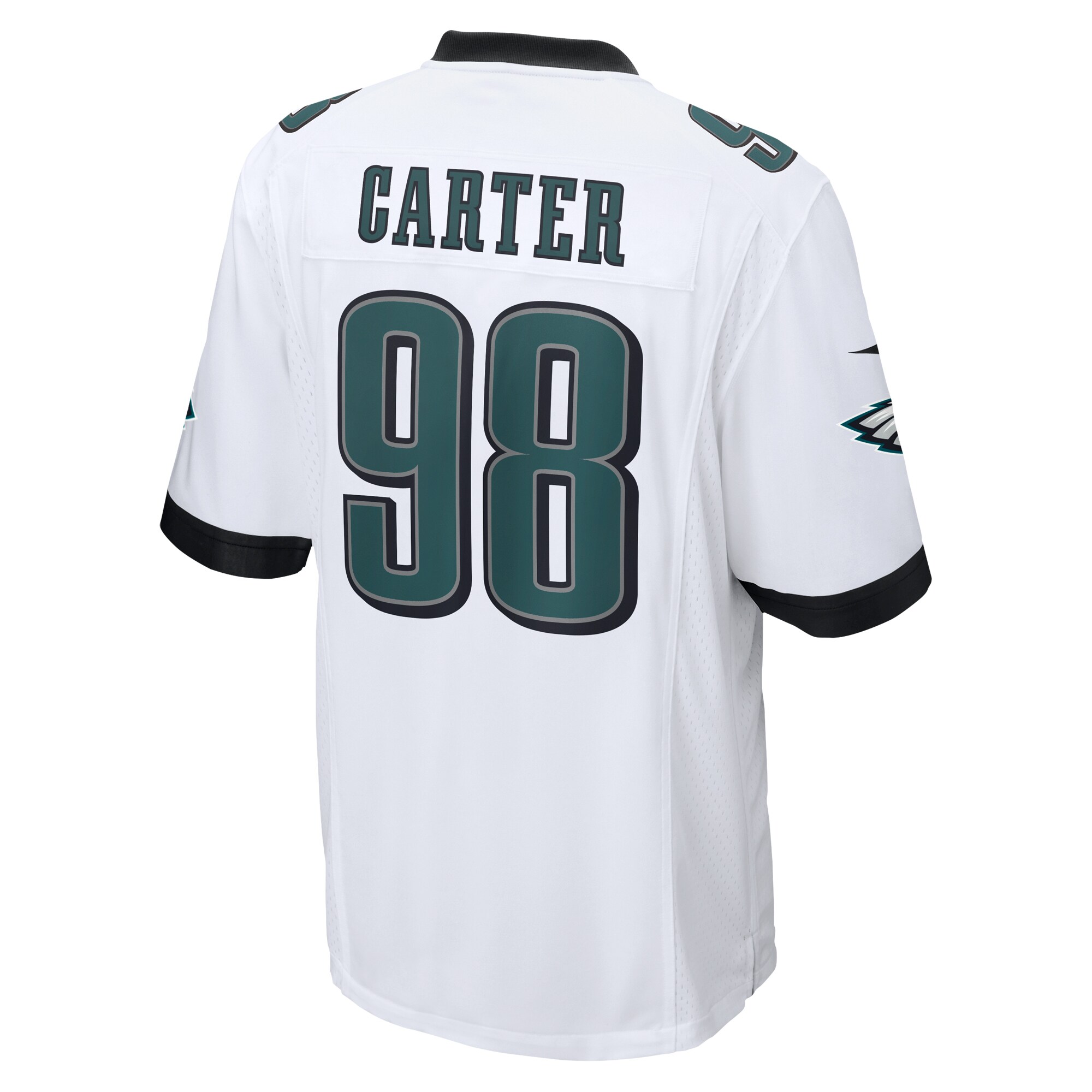 Men's Philadelphia Eagles Jalen Carter Nike White Game Jersey