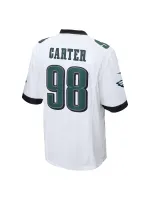 Men's Philadelphia Eagles Jalen Carter Nike White Game Jersey