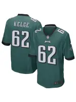 Men's Philadelphia Eagles Jason Kelce Nike Midnight Green Game Jersey