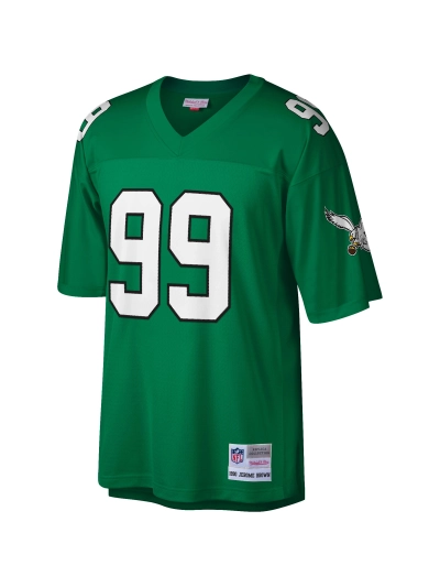 Men's Philadelphia Eagles Jerome Brown Mitchell & Ness Kelly Green Legacy Replica Jersey 02