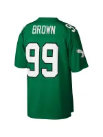 Men's Philadelphia Eagles Jerome Brown Mitchell & Ness Kelly Green Legacy Replica Jersey