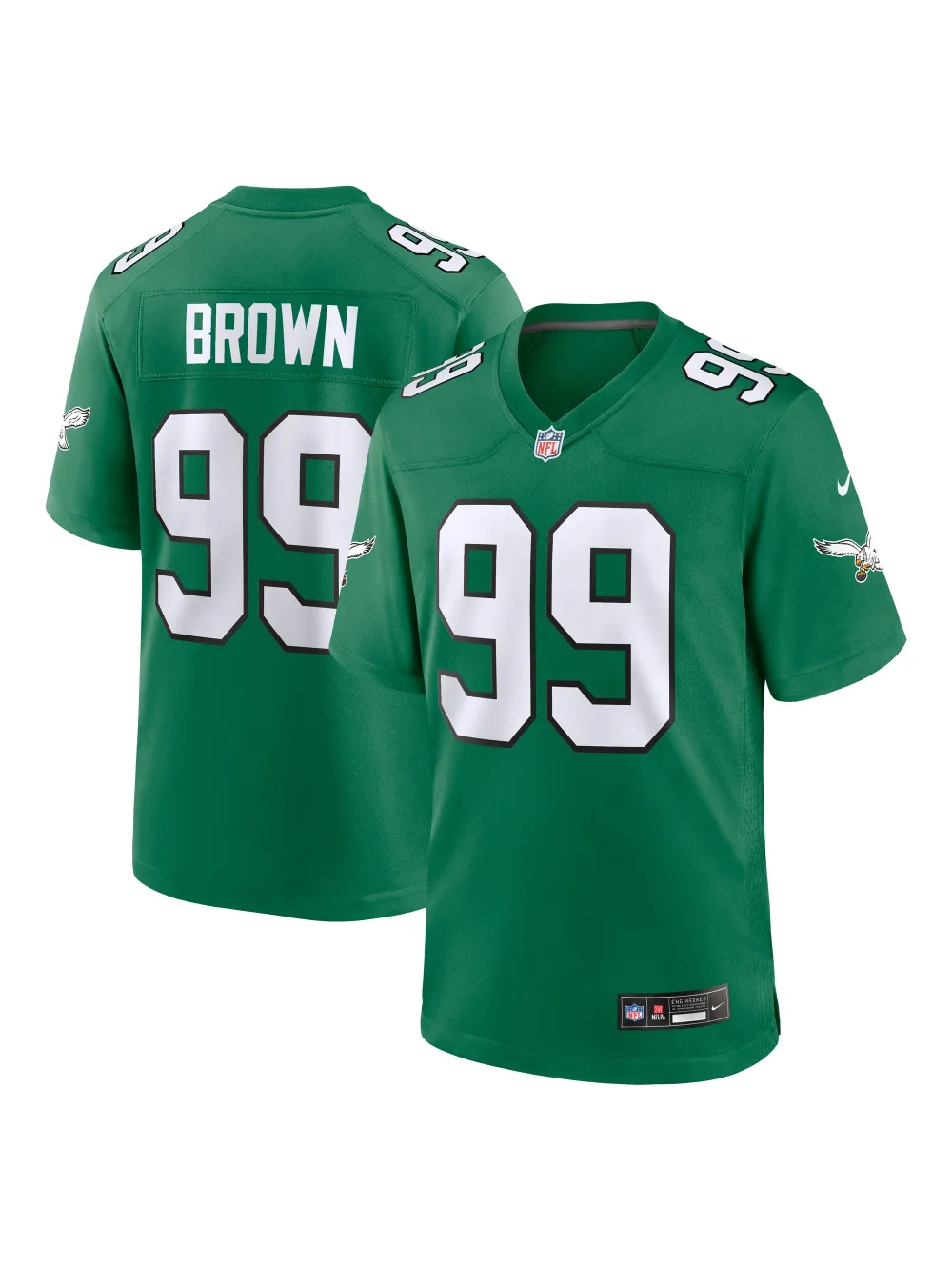 Men's Philadelphia Eagles Jerome Brown Nike Kelly Green Alternate Game Jersey